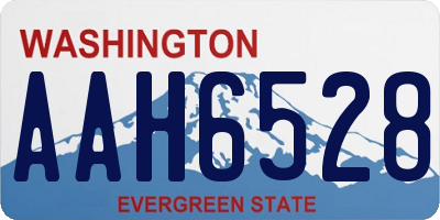 WA license plate AAH6528