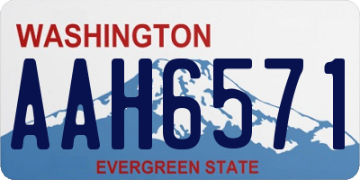 WA license plate AAH6571