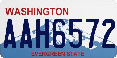 WA license plate AAH6572