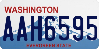 WA license plate AAH6595