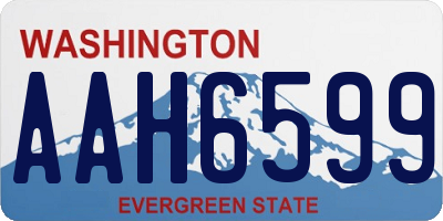 WA license plate AAH6599