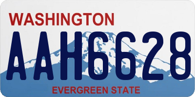 WA license plate AAH6628