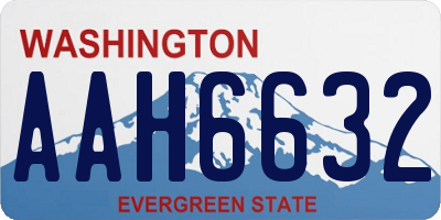 WA license plate AAH6632