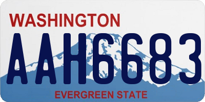 WA license plate AAH6683