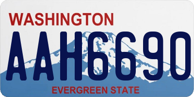 WA license plate AAH6690