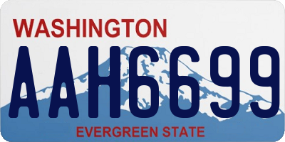 WA license plate AAH6699