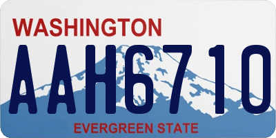 WA license plate AAH6710
