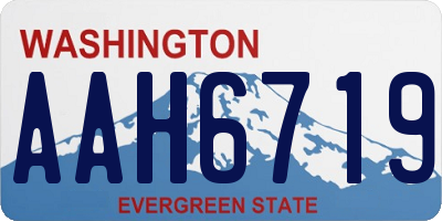 WA license plate AAH6719