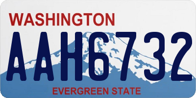 WA license plate AAH6732