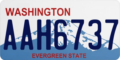 WA license plate AAH6737