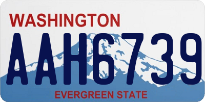 WA license plate AAH6739