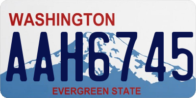 WA license plate AAH6745