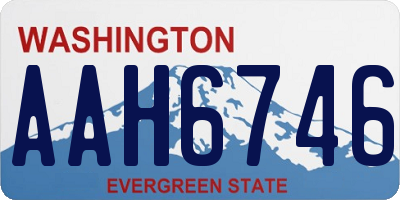 WA license plate AAH6746