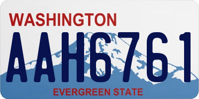 WA license plate AAH6761