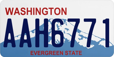 WA license plate AAH6771