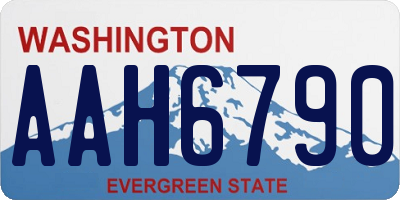 WA license plate AAH6790