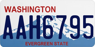 WA license plate AAH6795