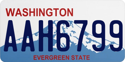 WA license plate AAH6799