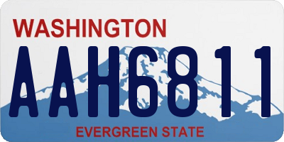 WA license plate AAH6811