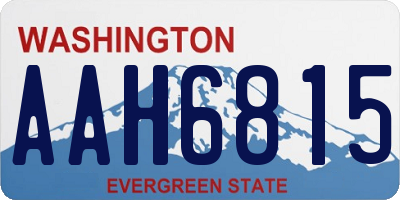 WA license plate AAH6815