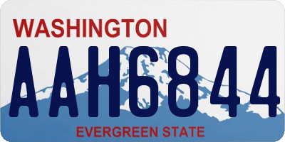 WA license plate AAH6844