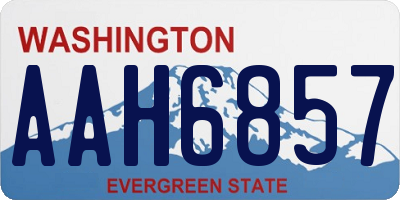 WA license plate AAH6857
