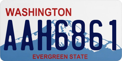 WA license plate AAH6861