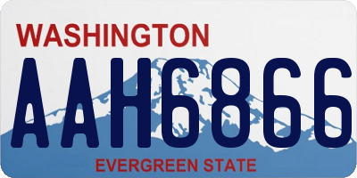 WA license plate AAH6866