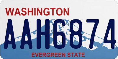 WA license plate AAH6874