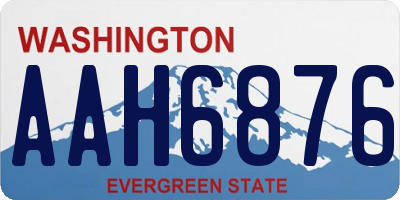WA license plate AAH6876