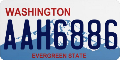 WA license plate AAH6886