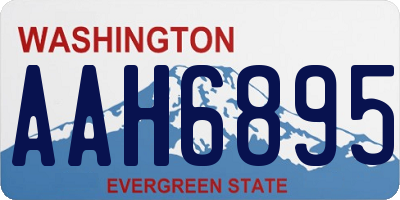 WA license plate AAH6895