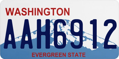 WA license plate AAH6912