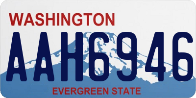 WA license plate AAH6946