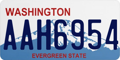 WA license plate AAH6954