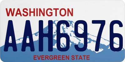 WA license plate AAH6976