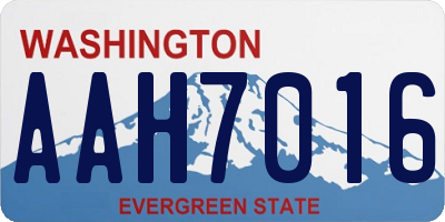 WA license plate AAH7016