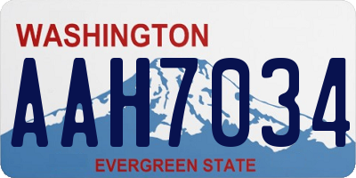 WA license plate AAH7034