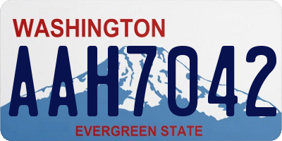 WA license plate AAH7042