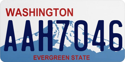 WA license plate AAH7046