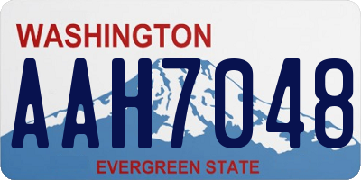 WA license plate AAH7048