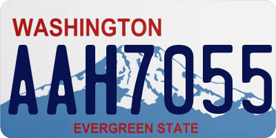 WA license plate AAH7055