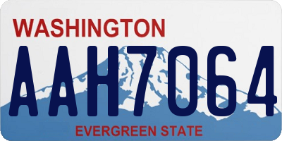 WA license plate AAH7064