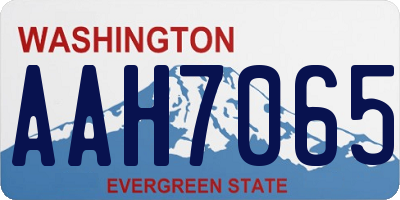 WA license plate AAH7065