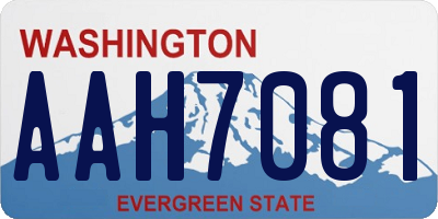 WA license plate AAH7081