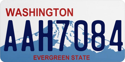 WA license plate AAH7084