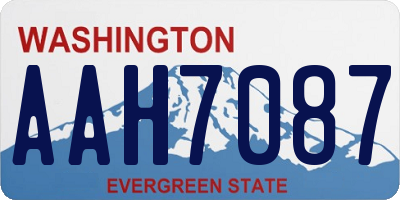 WA license plate AAH7087