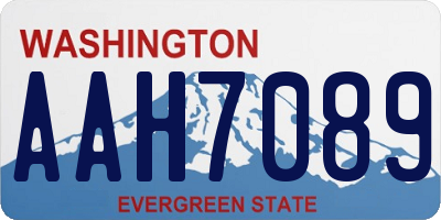 WA license plate AAH7089