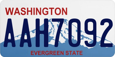 WA license plate AAH7092