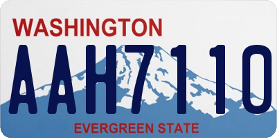 WA license plate AAH7110